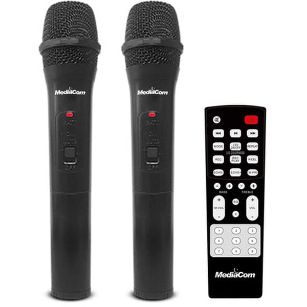 Mediacom MCI 525 Portable Party Speaker With Battery, Bluetooth And 2 Wireless Mics