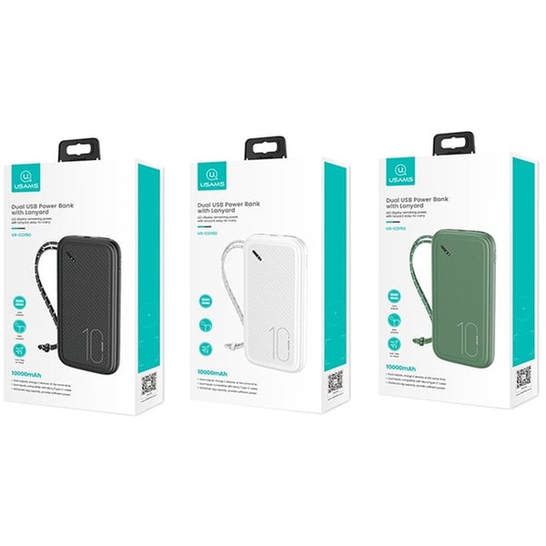 Usams US-CD150 Power Bank 10000mah Pack of 3