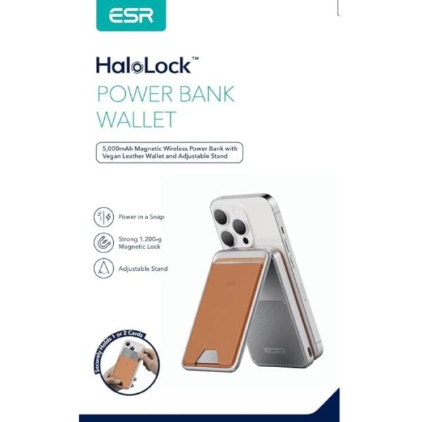 ESR Halolock Power Bank 5000mAh Caramel Brown